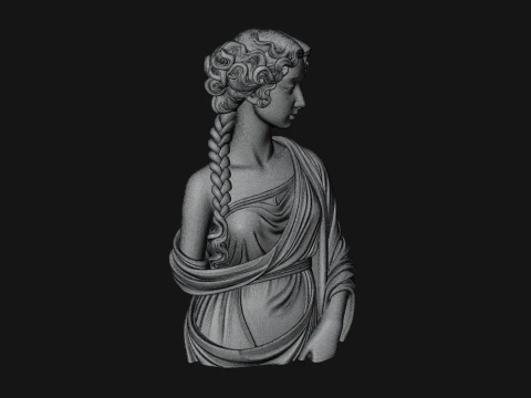 Greek Maiden Bust Statue Design 1 - 3D Print Model 3D Print Model