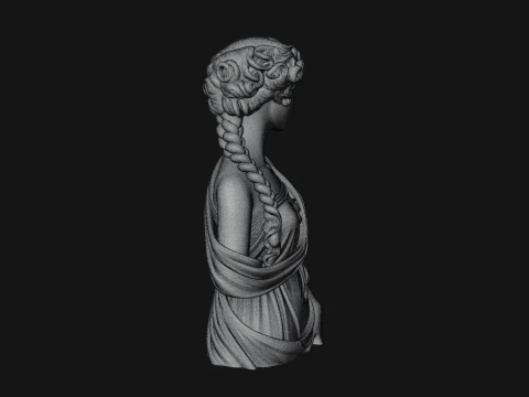 Greek Maiden Bust Statue Design 1 - 3D Print Model 3D Print Model