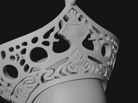 Elegant Alien Queen Statue Design 2 - 3D Print Model 3D Print Model