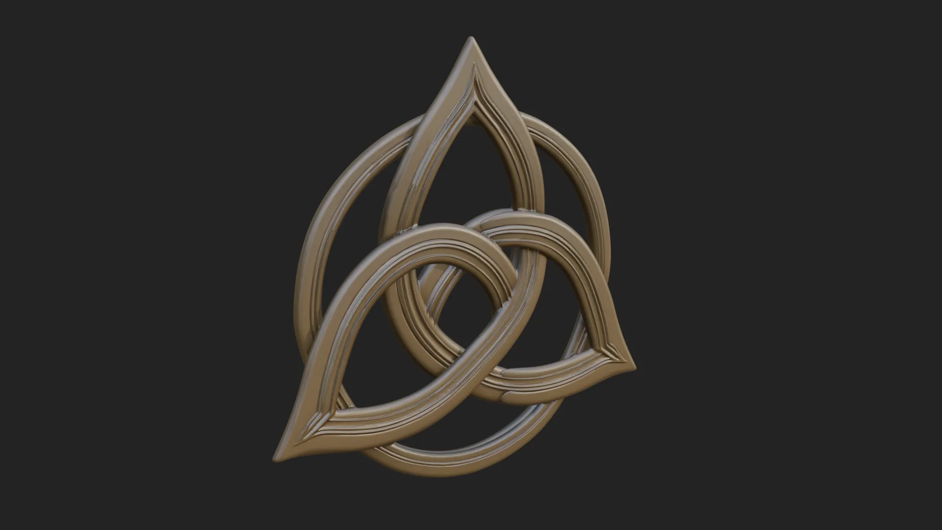 Celtic Trinity Knot Pendant Design 1 - 3D Print Model 3D Print Model .c4d .max .obj .3ds .fbx .stl .blend 