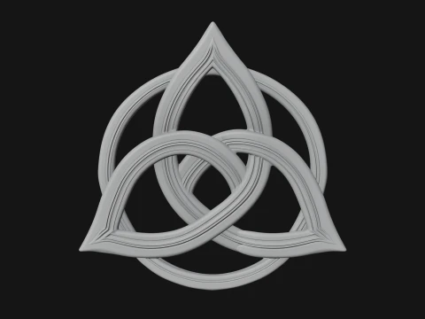 Celtic Trinity Knot Pendant Design 1 - 3D Print Model 3D Print Model