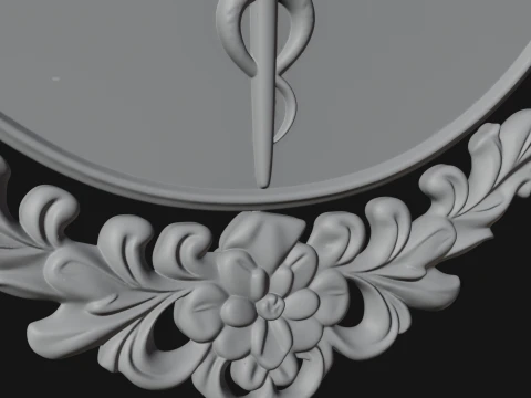 Caduceus Medical Wall Plaque Design 1 - 3D Print Model 3D Print Model