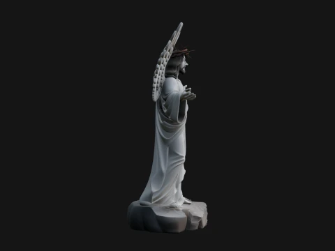 Winged Christ Statue Design 1 - 3D Print Model 3D Print Model