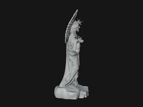 Winged Christ Statue Design 1 - 3D Print Model 3D Print Model