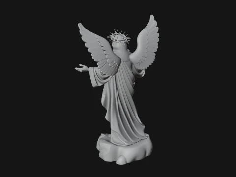 Winged Christ Statue Design 1 - 3D Print Model 3D Print Model