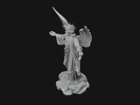 Winged Christ Statue Design 1 - 3D Print Model 3D Print Model