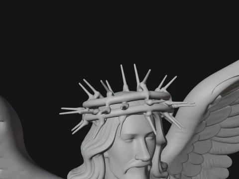 Winged Christ Statue Design 1 - 3D Print Model 3D Print Model