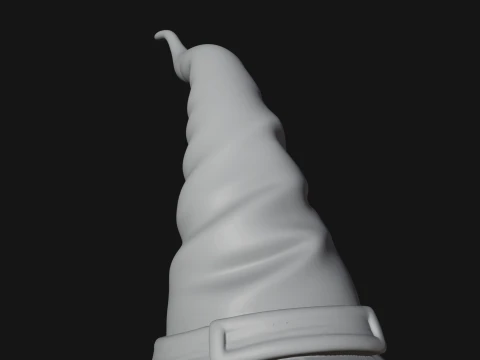 Hooded Wizard with Staff Statue Design 5 - 3D Print Model 3D Print Model