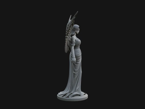Winged Angel Woman Statue Design 1 - 3D Print Model 3D Print Model