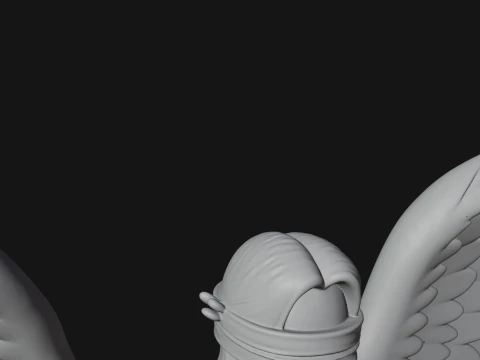 Winged Angel Woman Statue Design 1 - 3D Print Model 3D Print Model