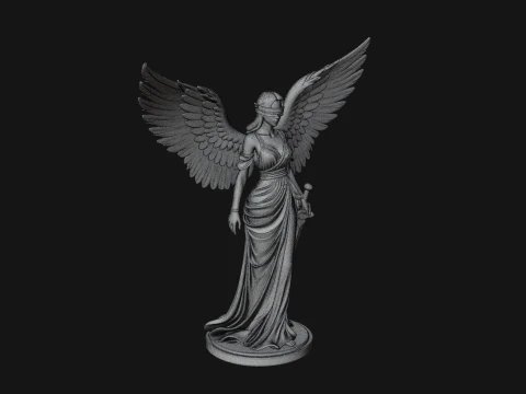 Winged Angel Woman Statue Design 1 - 3D Print Model 3D Print Model