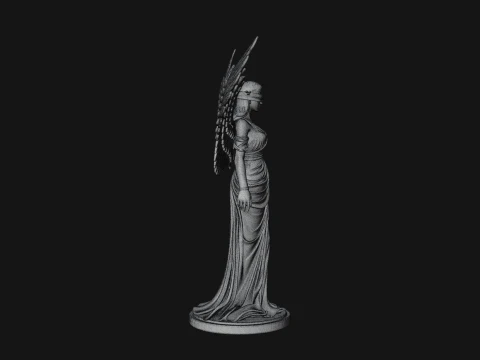 Winged Angel Woman Statue Design 1 - 3D Print Model 3D Print Model