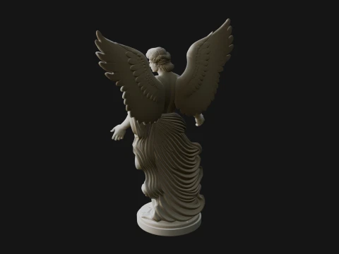 Winged Guardian Angel Statue Design 1 - 3D Print Model 3D Print Model