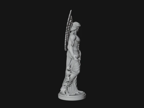 Winged Guardian Angel Statue Design 1 - 3D Print Model 3D Print Model