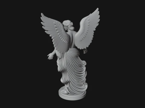 Winged Guardian Angel Statue Design 1 - 3D Print Model 3D Print Model