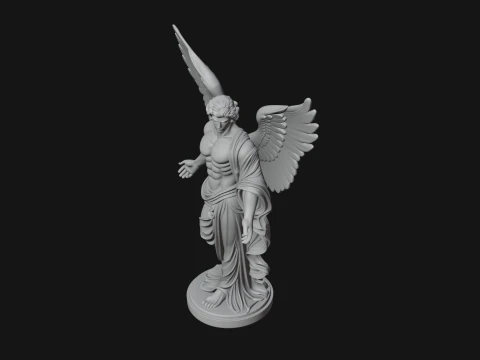 Winged Guardian Angel Statue Design 1 - 3D Print Model 3D Print Model
