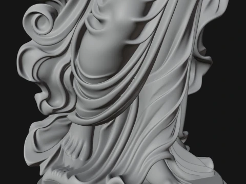 Winged Guardian Angel Statue Design 1 - 3D Print Model 3D Print Model