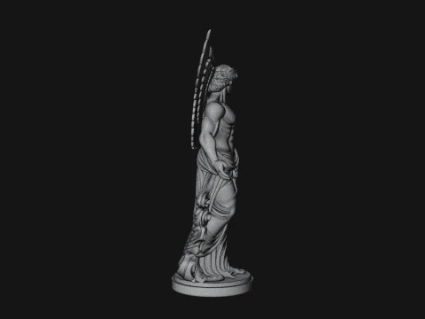 Winged Guardian Angel Statue Design 1 - 3D Print Model 3D Print Model