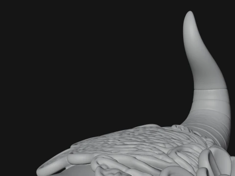 Floral Chibi Ox Statue Design 1 - 3D Print Model 3D Print Model