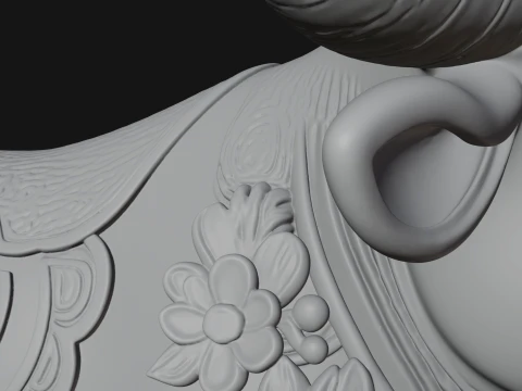 Floral Chibi Ox Statue Design 1 - 3D Print Model 3D Print Model