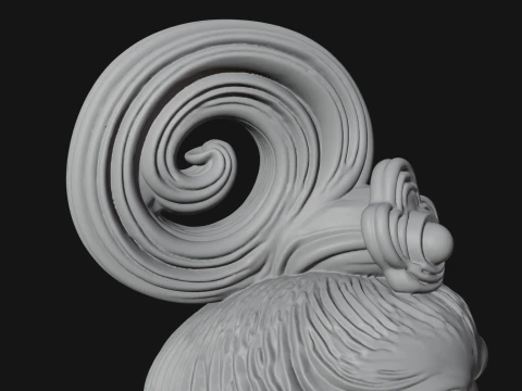 Cosmic Goddess with Rings Statue Design 2 - 3D Print Model 3D Print Model