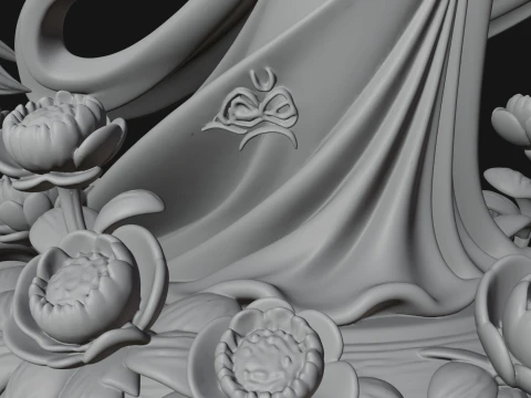 Flying Celestial Fairy Statue Design 1 - 3D Print Model 3D Print Model