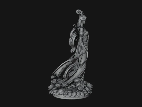 Flying Celestial Fairy Statue Design 1 - 3D Print Model 3D Print Model