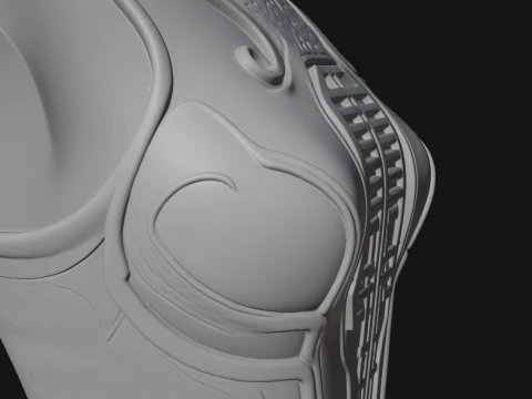 Futuristic Woman Bust Statue Design 1 - 3D Print Model 3D Print Model