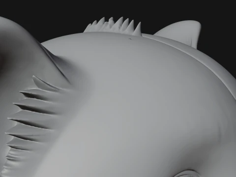 Floral Chibi Tiger Statue Design 1 - 3D Print Model 3D Print Model