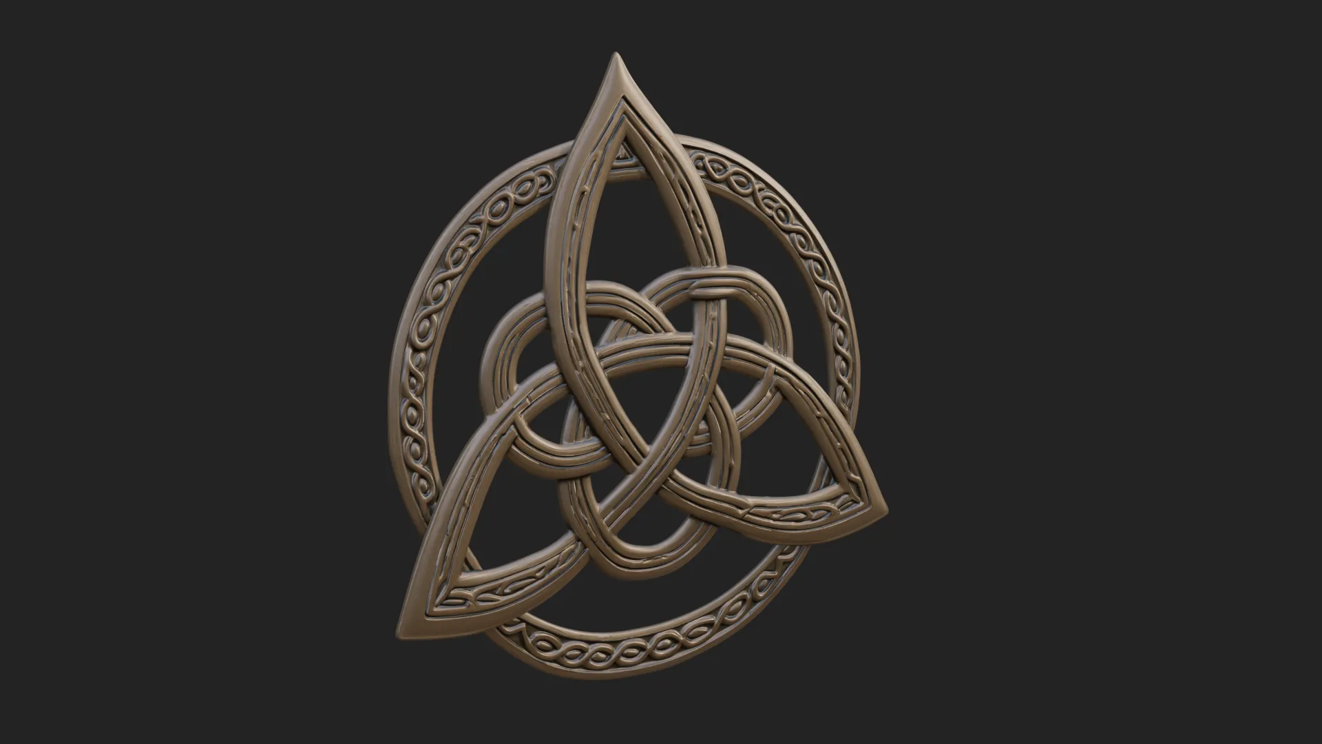 Celtic Trinity Knot Pendant Design 2 - 3D Print Model 3D Print Model .c4d .max .obj .3ds .fbx .stl .blend 