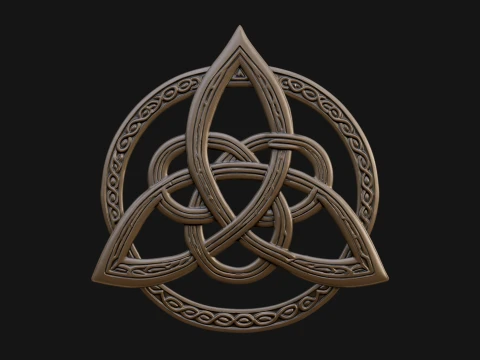 Celtic Trinity Knot Pendant Design 2 - 3D Print Model 3D Print Model
