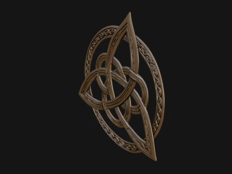 Celtic Trinity Knot Pendant Design 2 - 3D Print Model 3D Print Model