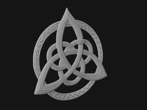 Celtic Trinity Knot Pendant Design 2 - 3D Print Model 3D Print Model