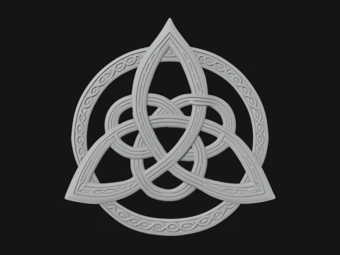 Celtic Trinity Knot Pendant Design 2 - 3D Print Model 3D Print Model