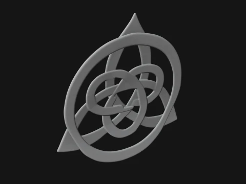 Celtic Trinity Knot Pendant Design 2 - 3D Print Model 3D Print Model