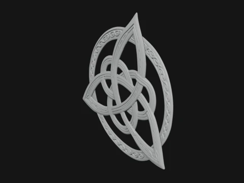 Celtic Trinity Knot Pendant Design 2 - 3D Print Model 3D Print Model