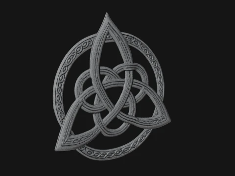 Celtic Trinity Knot Pendant Design 2 - 3D Print Model 3D Print Model