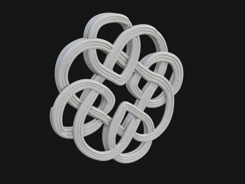 Celtic Endless Knot Ornament Design 1 - 3D Print Model 3Dプリントモデル