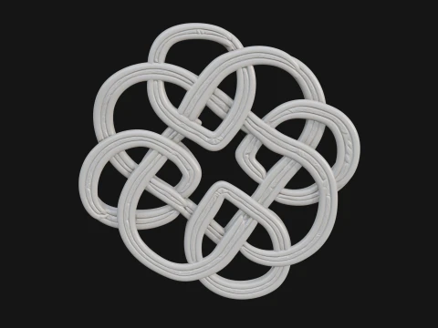 Celtic Endless Knot Ornament Design 1 - 3D Print Model 3D Print Model