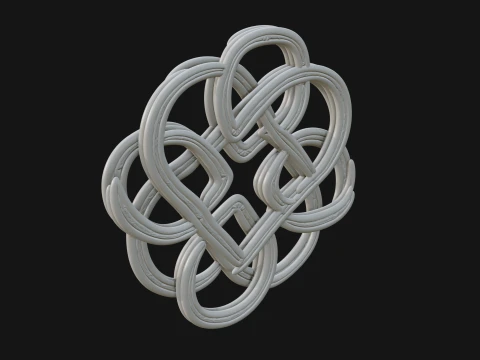 Celtic Endless Knot Ornament Design 1 - 3D Print Model 3D Print Model