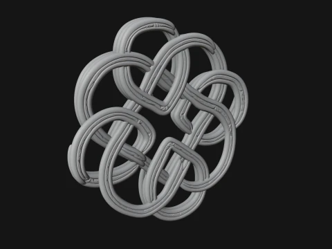 Celtic Endless Knot Ornament Design 1 - 3D Print Model 3D Print Model