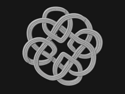 Celtic Endless Knot Ornament Design 1 - 3D Print Model 3D Print Model