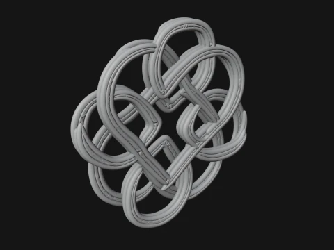 Celtic Endless Knot Ornament Design 1 - 3D Print Model 3D Print Model
