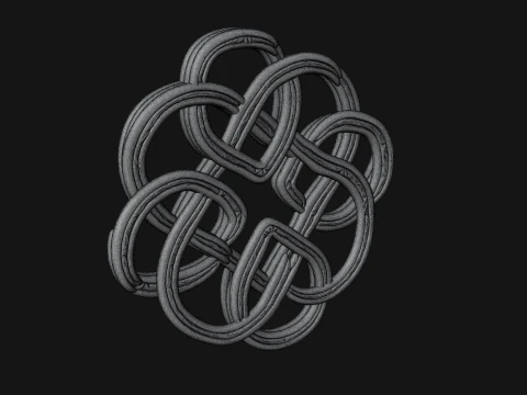 Celtic Endless Knot Ornament Design 1 - 3D Print Model 3D Print Model