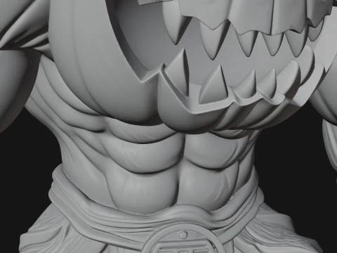 Pumpkin Tree Creature Statue Design 1 - 3D Print Model 3D Print Model