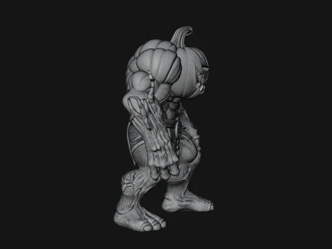 Pumpkin Tree Creature Statue Design 1 - 3D Print Model 3D Print Model