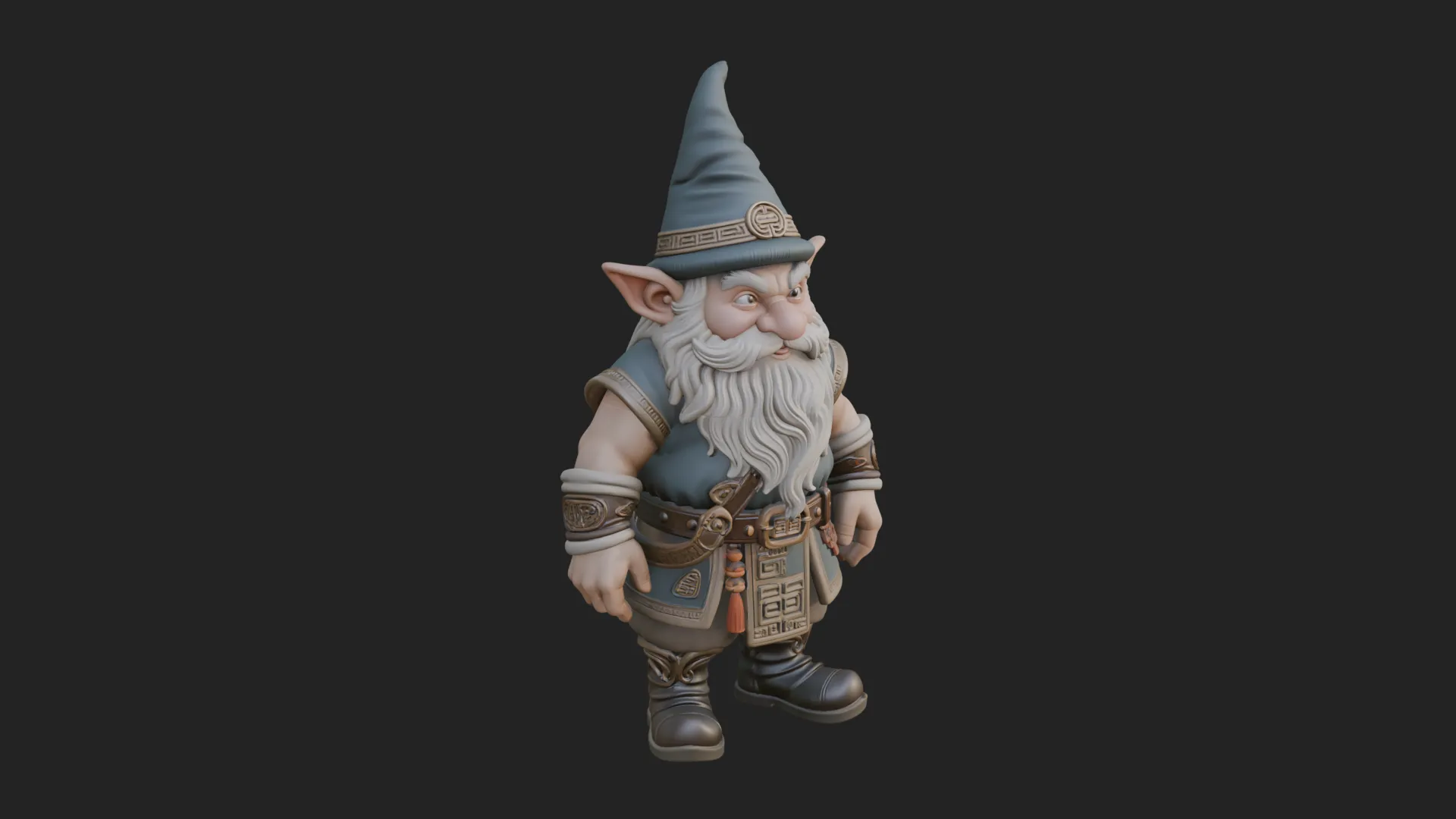 Garden Gnome Statue Design 1 - 3D Print Model 3D Print Model .c4d .max .obj .3ds .fbx .stl .blend 