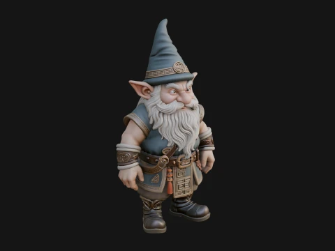 Garden Gnome Statue Design 1 - 3D Print Model 3D Druckmodell