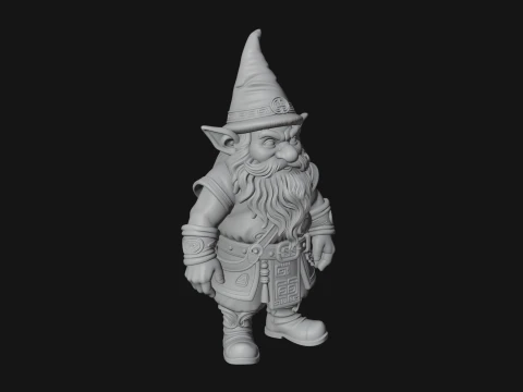 Garden Gnome Statue Design 1 - 3D Print Model 3D Print Model