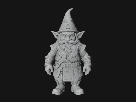 Garden Gnome Statue Design 1 - 3D Print Model 3D Print Model